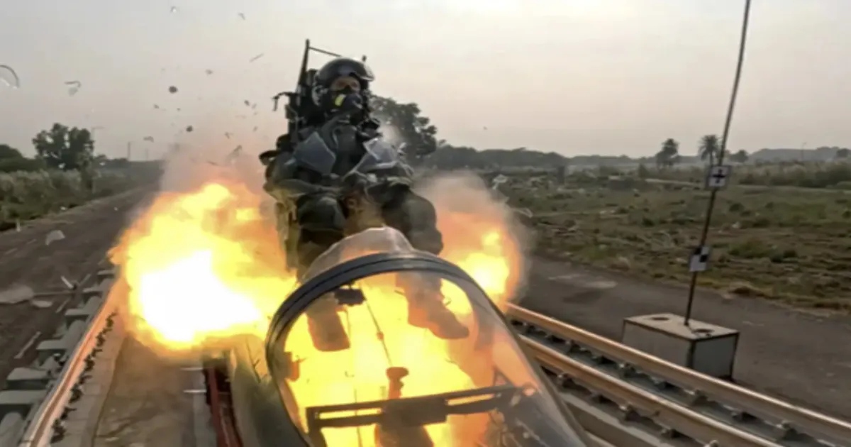 DRDO Successfully Tests 800 km/h Rocket-Sled Escape System for Fighter Pilots