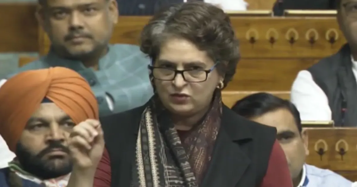 Priyanka Gandhi Says Vande Mataram Debate Linked to Upcoming Bengal Assembly Elections