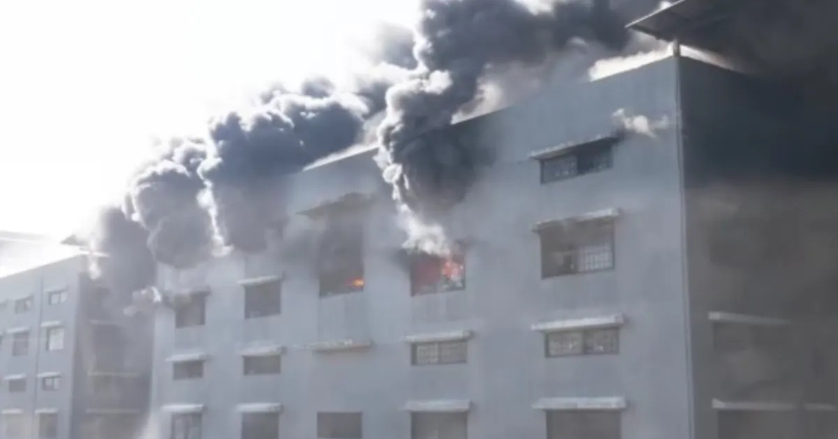 Massive Fire Ravages Surat’s Raj Textile Market, Hundreds of Shops Destroyed