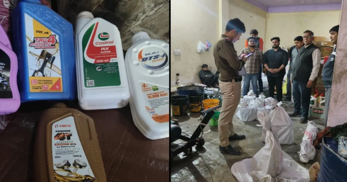 Delhi Police Bust Massive Fake Castrol Oil Manufacturing Unit