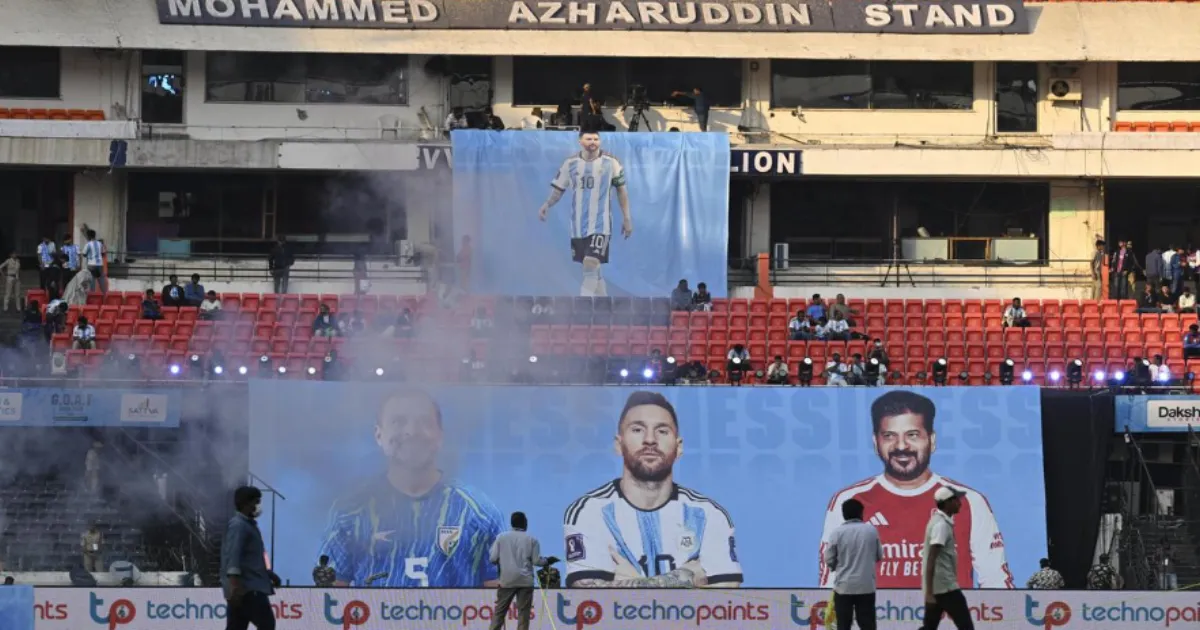 Lionel Messi Arrives in Hyderabad for His G.O.A.T India Tour 2025 Exhibition Match