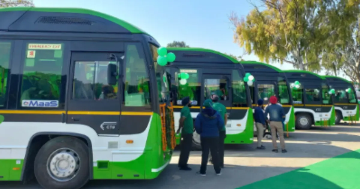 Chandigarh Receives 15 Electric Buses Under PM e-Bus Sewa Scheme, More to Arrive Soon