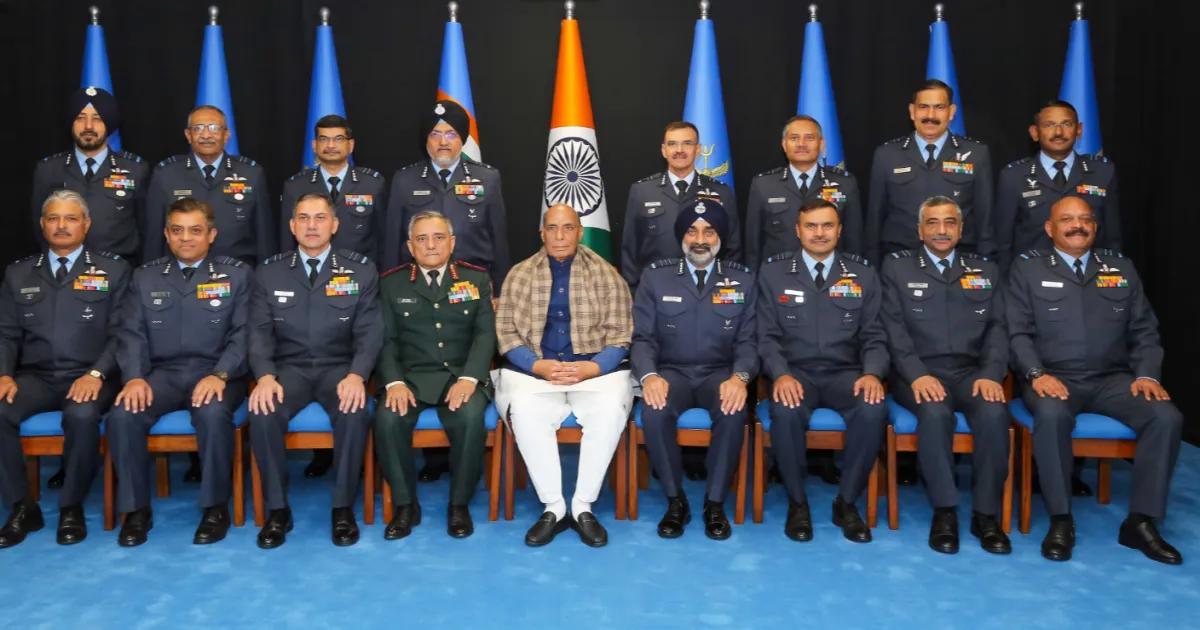 Rajnath Singh Addresses Air Force Commanders’ Conclave, Praises IAF’s Role in Operation Sindoor