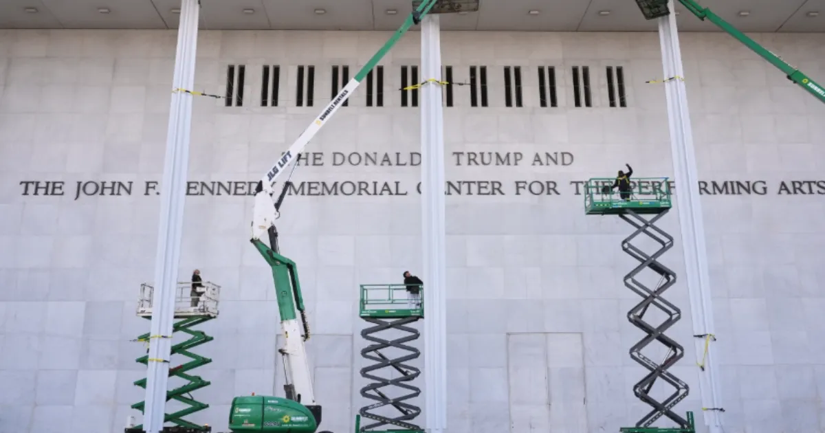 Trump Faces Lawsuit After Putting His Name Above Kennedy’s at Iconic Arts Venue