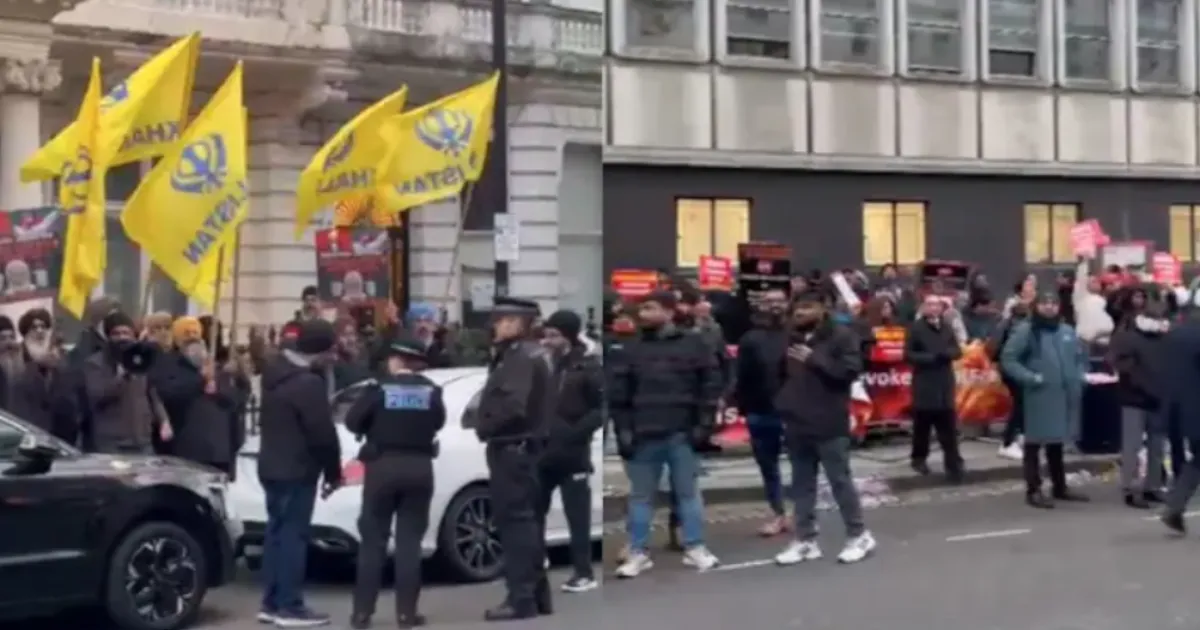 Khalistanis Disrupt Hindu Demonstration Outside Bangladesh High Commission in London