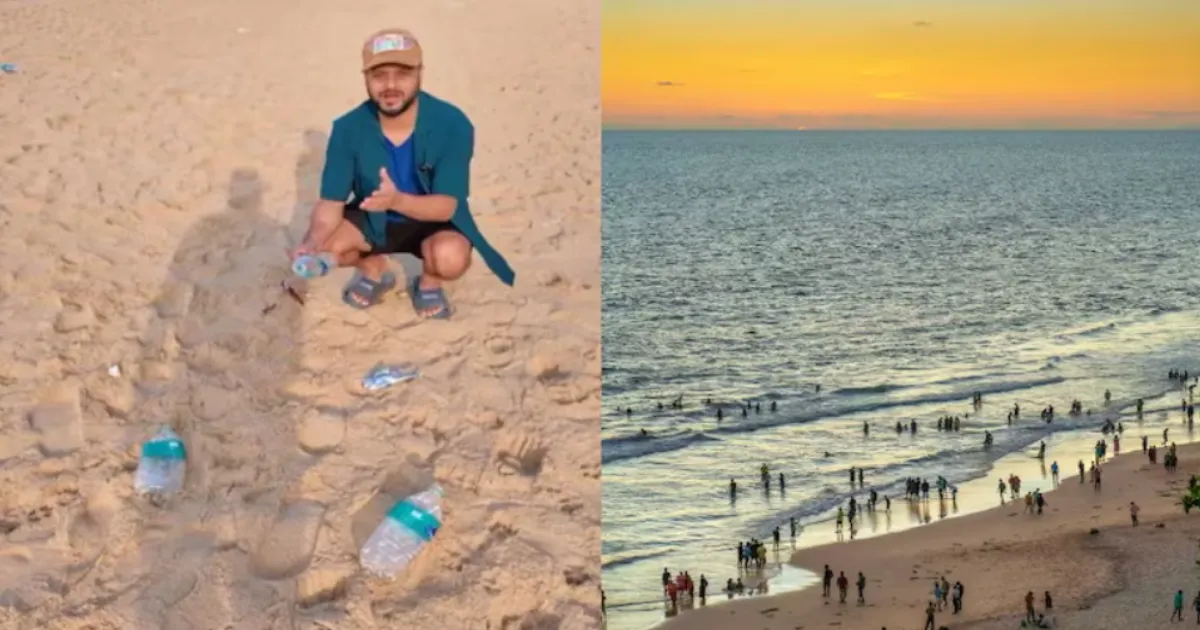 Influencer Warns Tourists: Stop Littering Kerala’s Varkala Beach