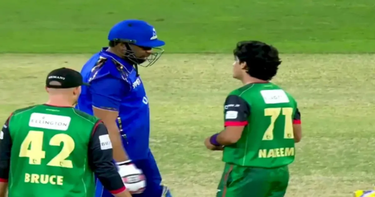 Kieron Pollard And Naseem Shah Engage in Heated Exchange; Desert Vipers Beat MI Emirates