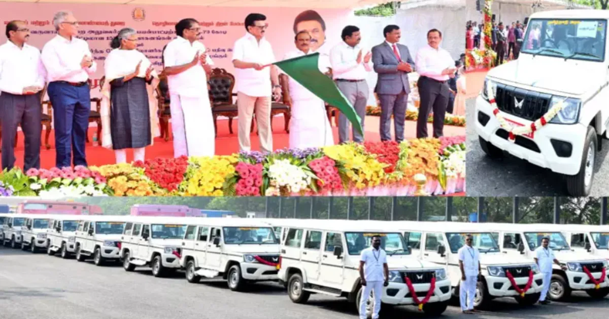 Tamil Nadu CM Flags Off 155 Vehicles for Revenue and Disaster Management Officials