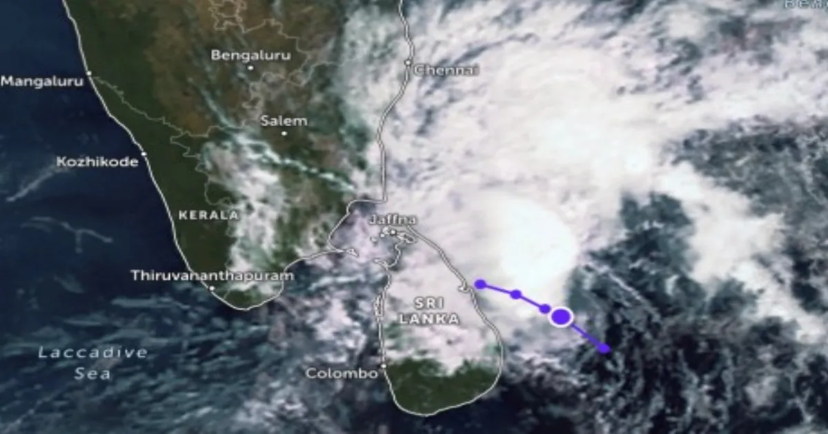 Bay of Bengal Deep Depression Weakens, Heads Toward North Sri Lanka Coast