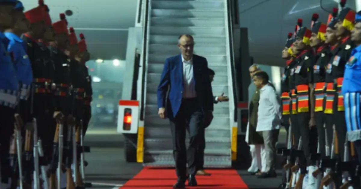 German Chancellor Friedrich Merz Arrives in Ahmedabad for His First Official Visit to India