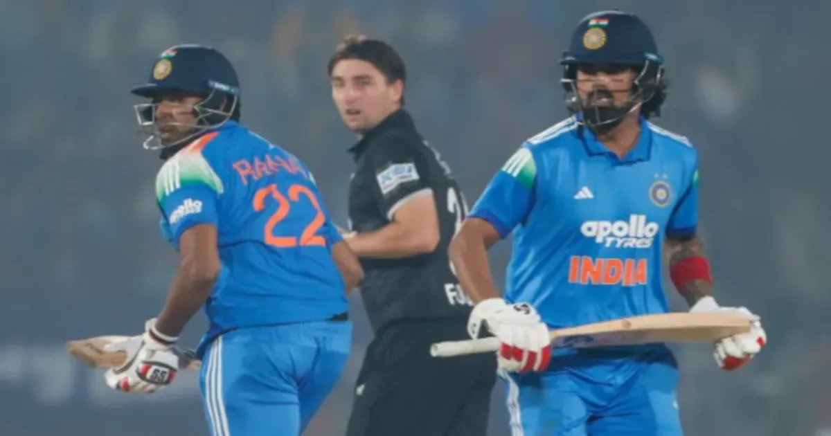 KL Rahul’s Calm Words Guide Harshit Rana Through High-Pressure Finish vs New Zealand