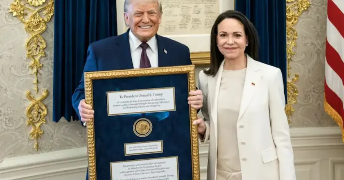 Trump Accepts Nobel From Machado: 