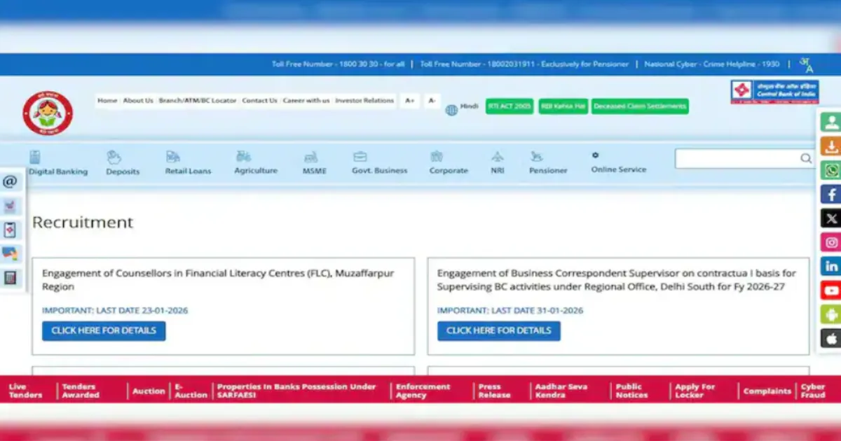 Central Bank of India Recruitment 2026: Apply for 350 Scale 1 & Scale 3 Officer Posts