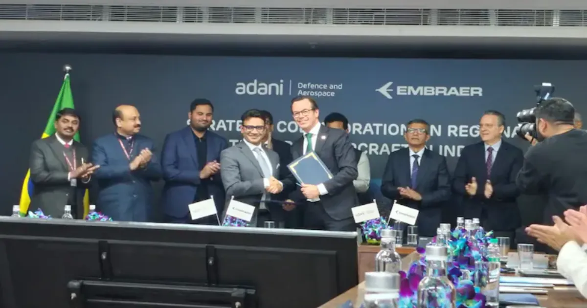 Adani Defence & Embraer Ink MoU for India's Regional Transport Aircraft