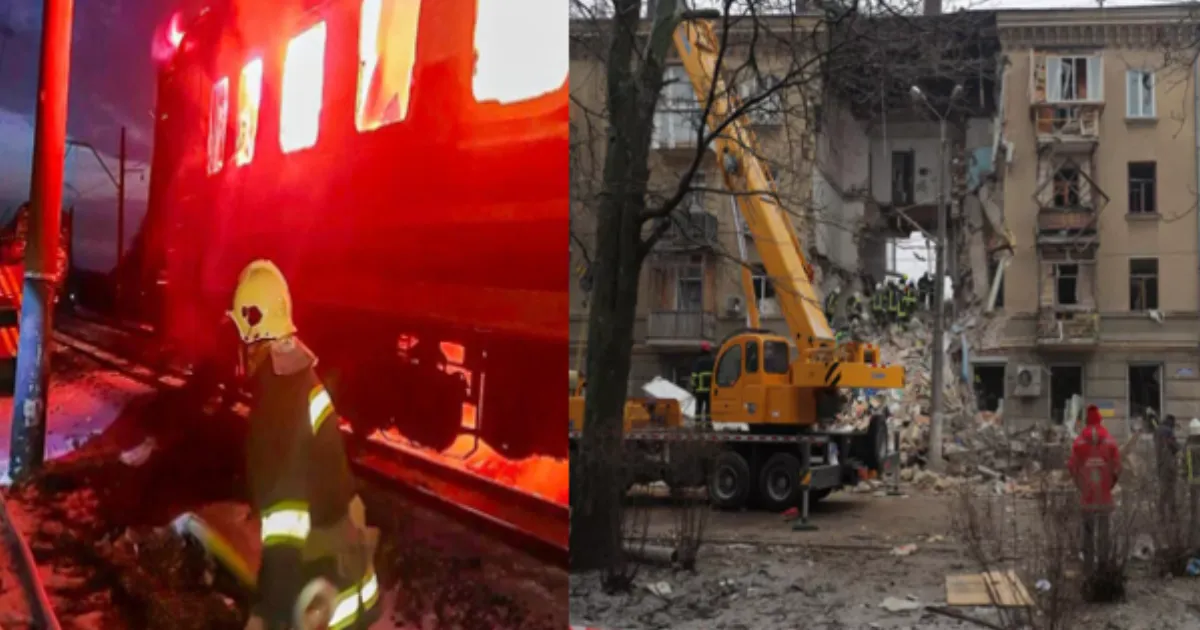 Russia Kills 12 in Overnight Barrage: Passenger Train, Odesa Homes Hit Hard