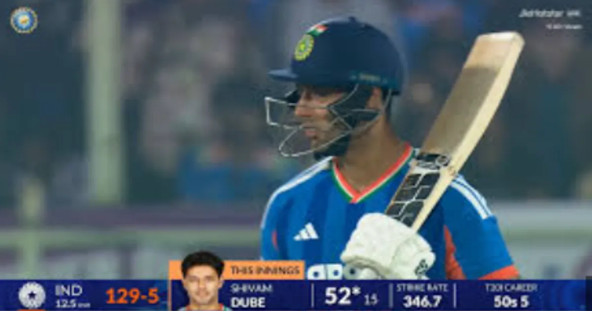 INDvsNZ 4th T20I: Dube Unleashes Fireworks But Kiwis Storm to Victory