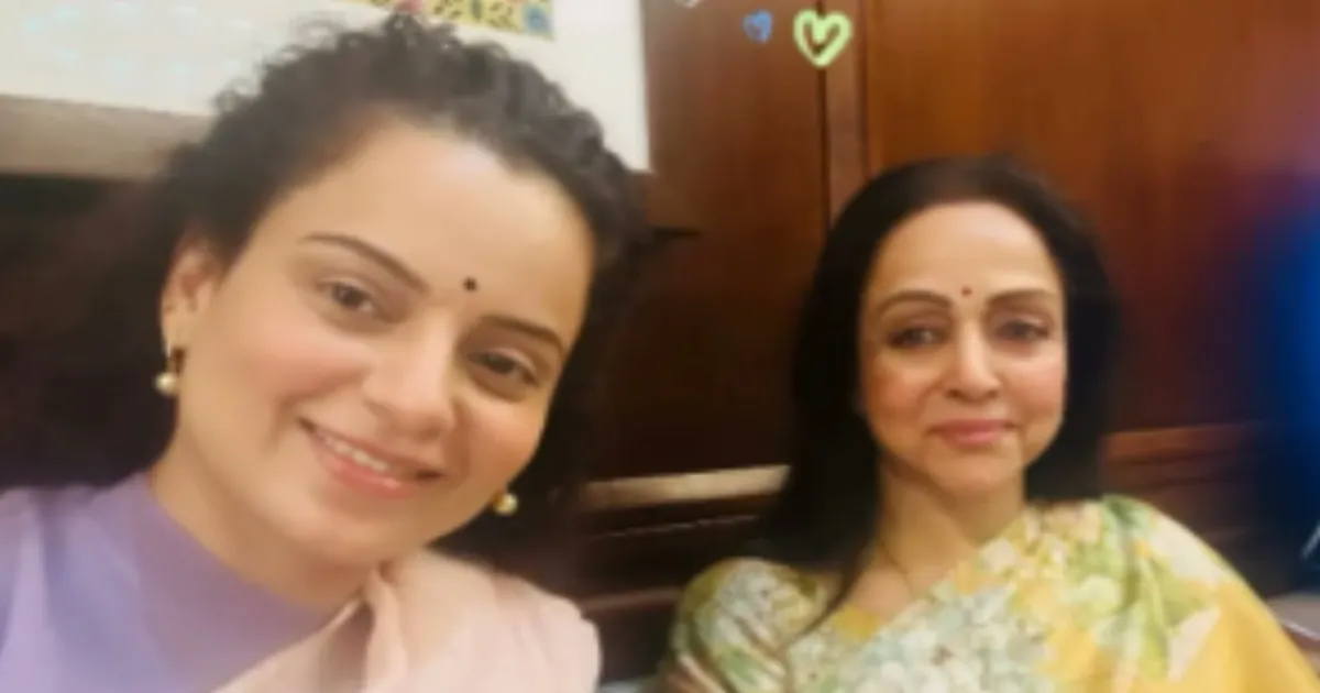 Kangana Ranaut Shares Heartwarming Parliament Pics With Hema Malini