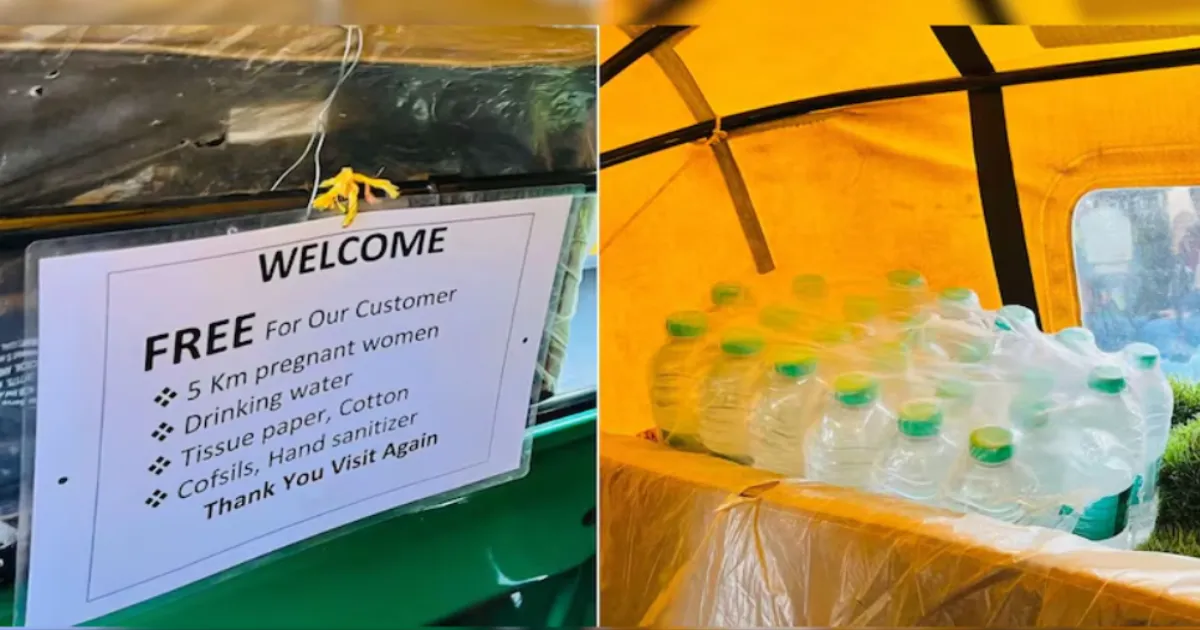 Rapido Driver Madesh K Provides Free Water Sanitizer Essentials for Passengers