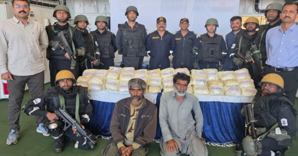 Gujarat ATS Busts Iranian Speedboat with 203 Kg Illegal Chemicals