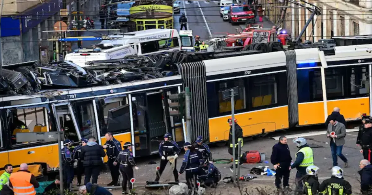 Two Dead, 38 Injured as Tram Derails and Hits Building in Milan; Driver Hospitalised