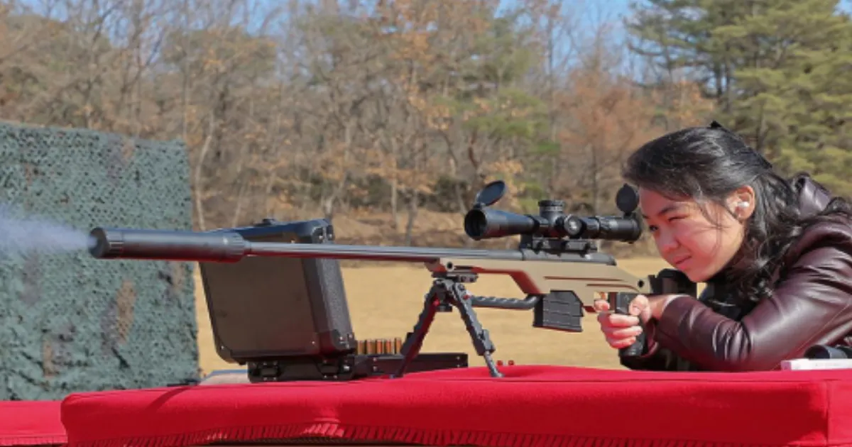 North Korea Releases Rare Photo of Kim's Daughter Firing Sniper Rifle at Shooting Range