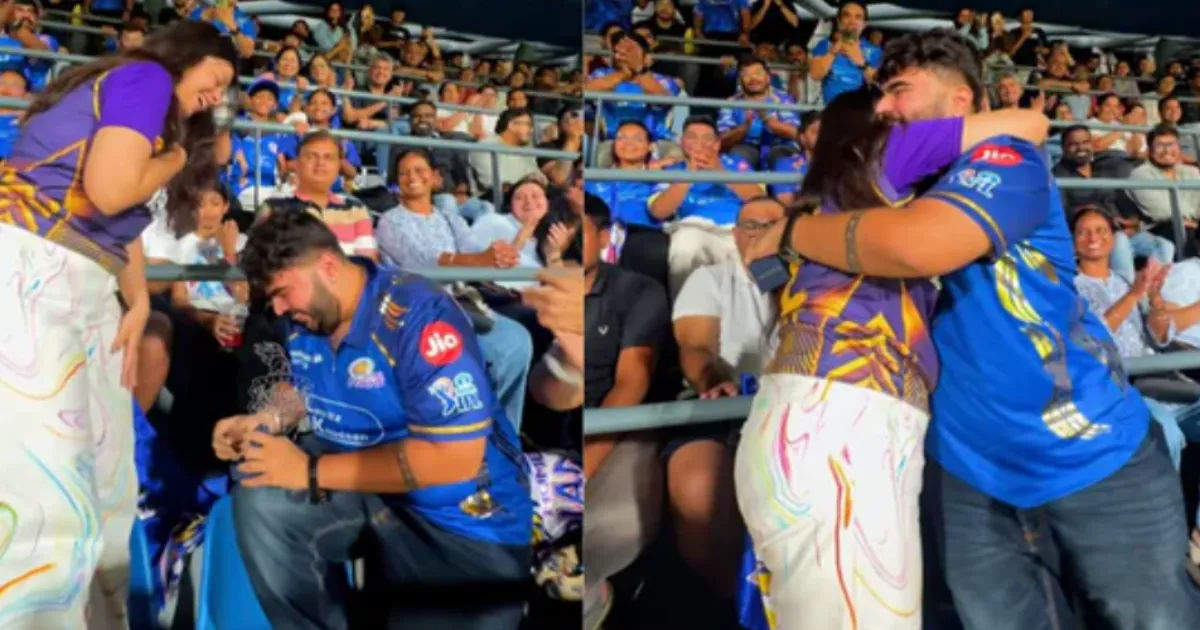 MI Fan Drops Engagement Ring Mid-Proposal at Wankhede — The Crowd Saves the Day