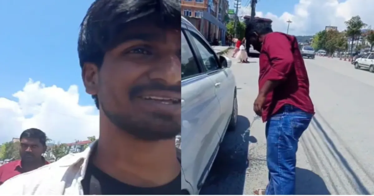 Nepali Resident Confronts Indian Tourists For Spitting Gutka on Road; Video Goes Viral