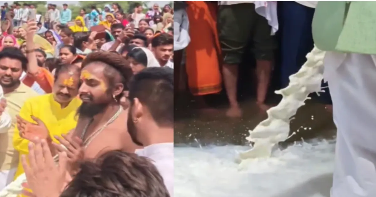 11,000 Litres of Milk Poured into Narmada: Faith, Environment, and Hungry Children Collide