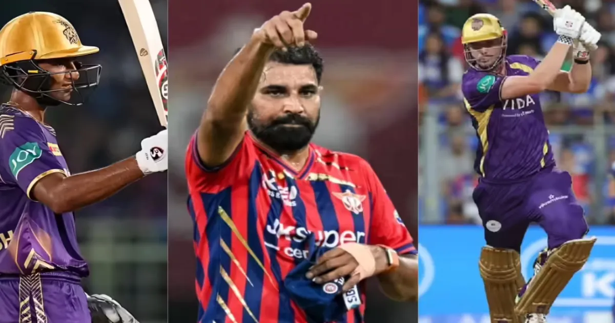 IPL 2026 : Angkrish Stands Tall as KKR Fight Back Against Shami