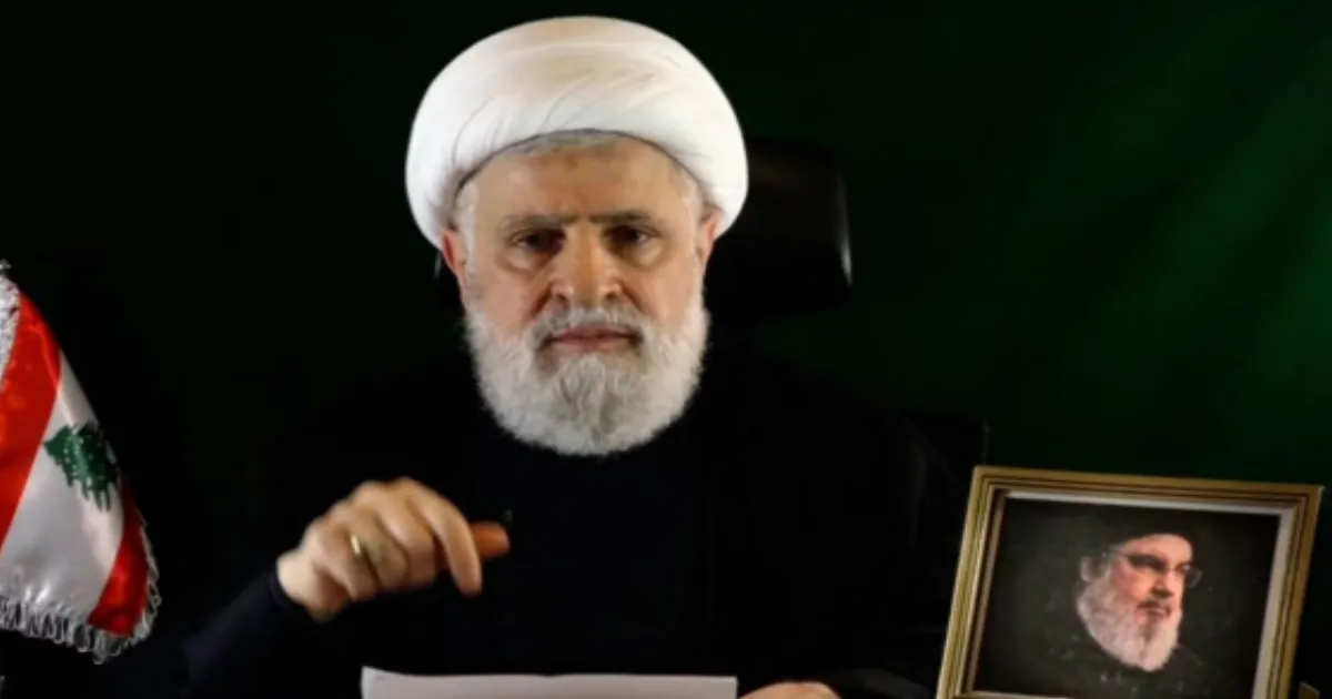 Naim Qassem Calls on Lebanon to Withdraw From Planned US-Brokered Talks With Israel