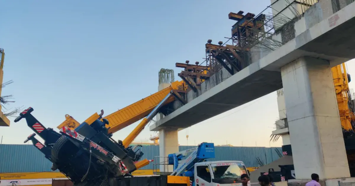 Mumbai Metro Beam Collapse: Heavy Girder Slips at Bandra Kurla Complex Construction Site