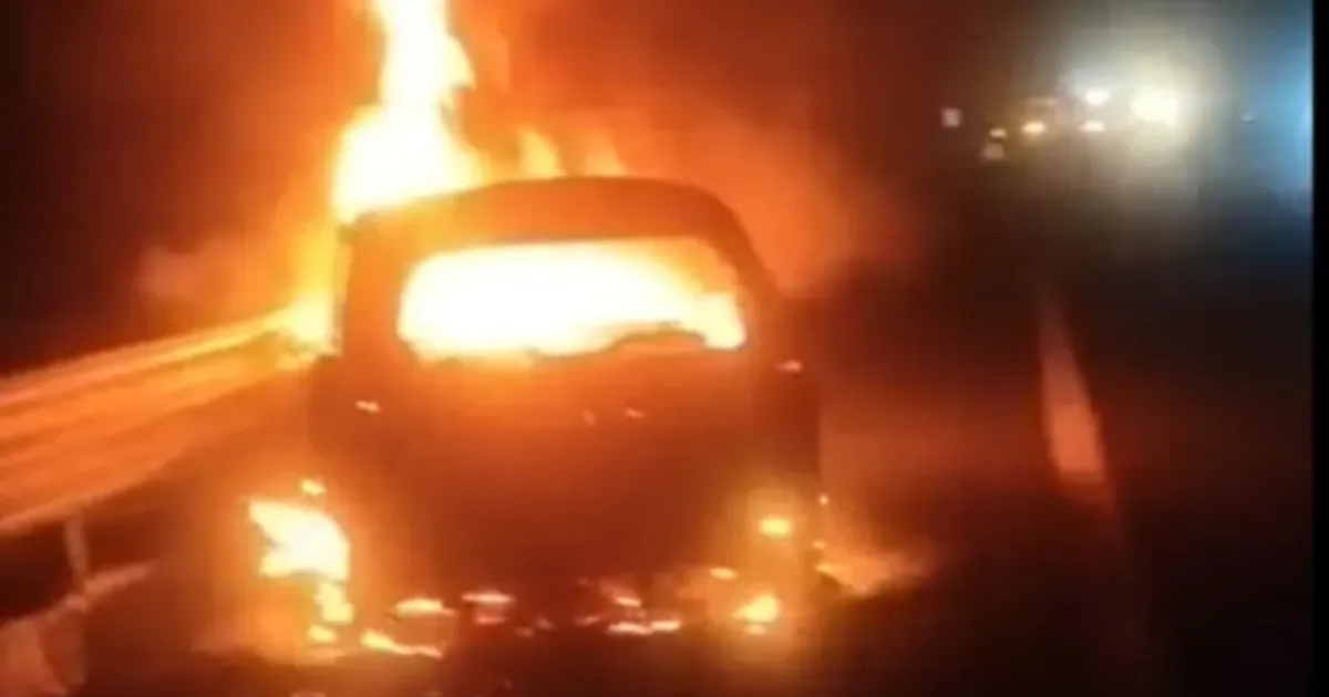 Five Vaishno Devi Pilgrims Burnt Alive in CNG Car Fire on Delhi-Mumbai Expressway in Alwar