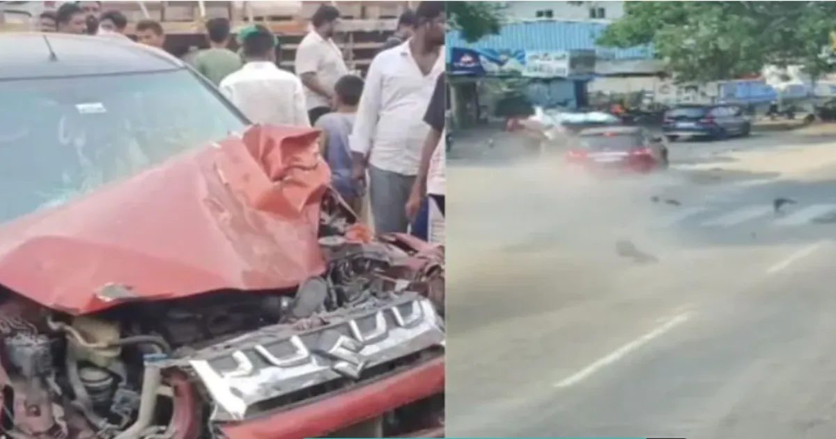 Speeding SUV Rams Two-Wheelers in Telangana, Security Guard Dies; CCTV Captures Tragedy