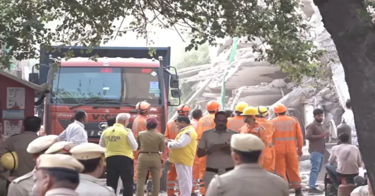 Delhi Building Collapse Near Saket Metro: One Dead, Eight Rescued After Overnight Operation