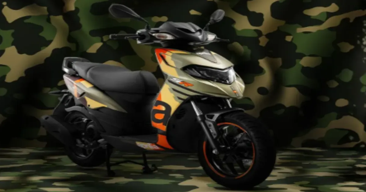 Aprilia SR 175 Tribute Launches Military-Inspired Matte Green Paint With Patriotic Design Cues in India