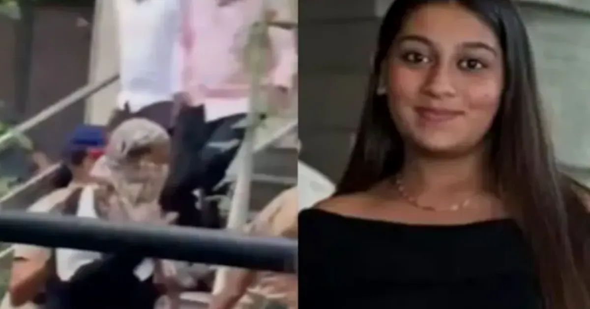  Siya Goyal, Accused in Ketan Agarwal Murder, Gestures at Media Outside Home