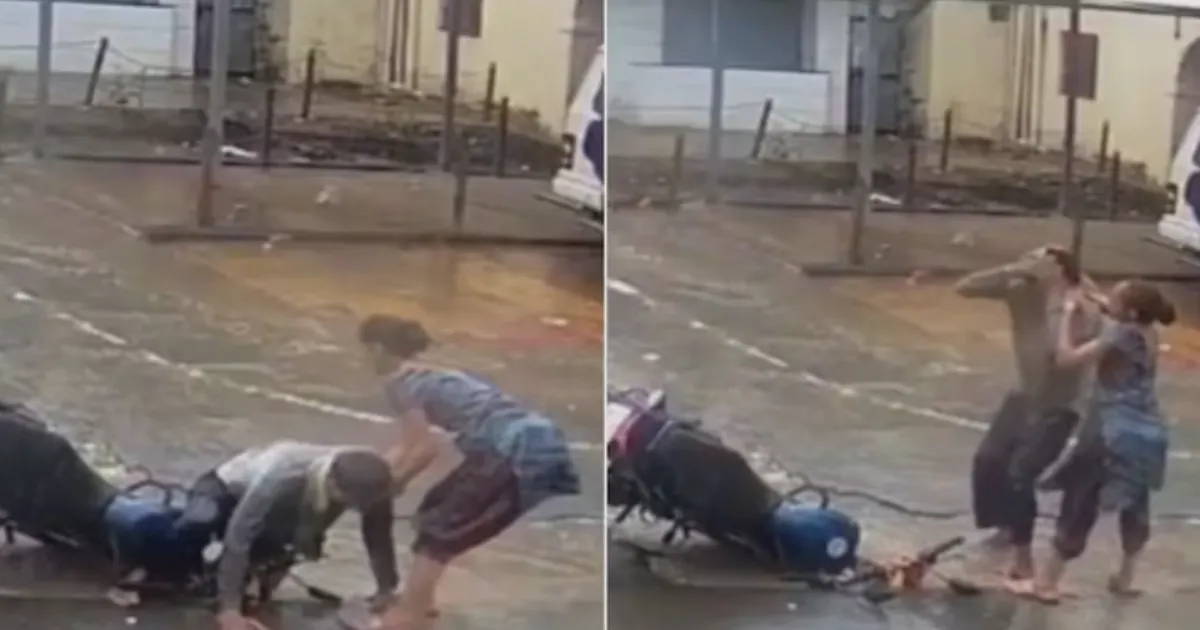 Gujarat Couple Injured After Bike Hits Massive Pothole, Video Viral