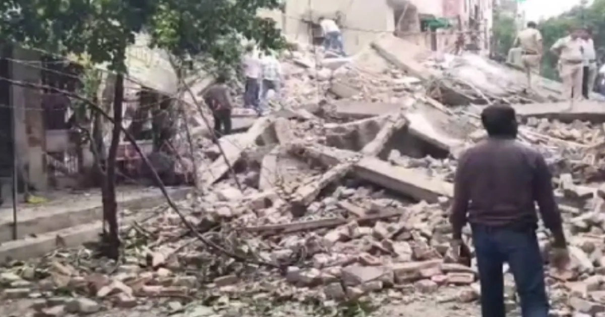 House Collapses in Delhi's Rohini, NDRF Launches Rescue Operation