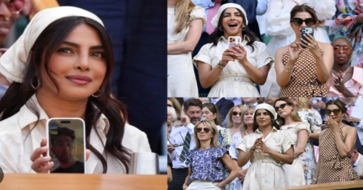 Priyanka Chopra Attends Wimbledon Semi-Final, FaceTimes Husband Nick Jonas