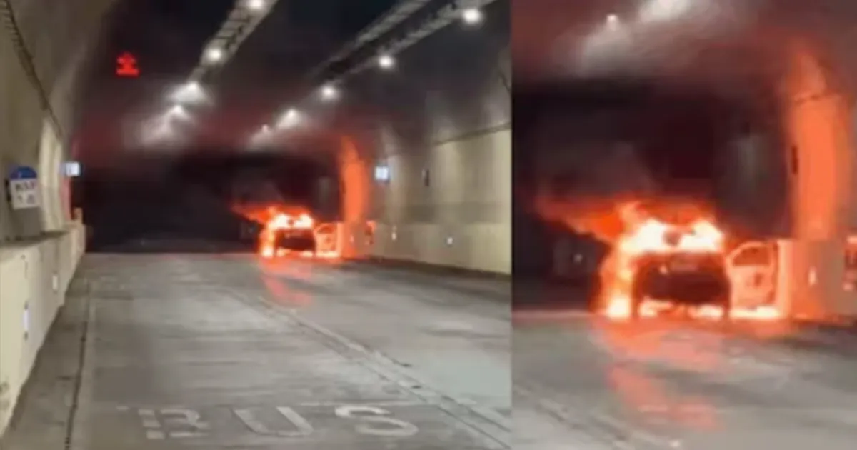 Car Catches Fire Inside Mumbai's Coastal Road Tunnel, Family Escapes Safely