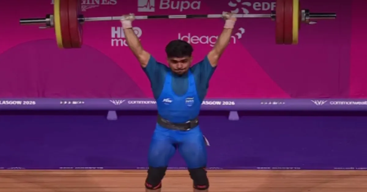 Raja Muthupandi Wins Silver In Men's 65kg Weightlifting at CWG 2026