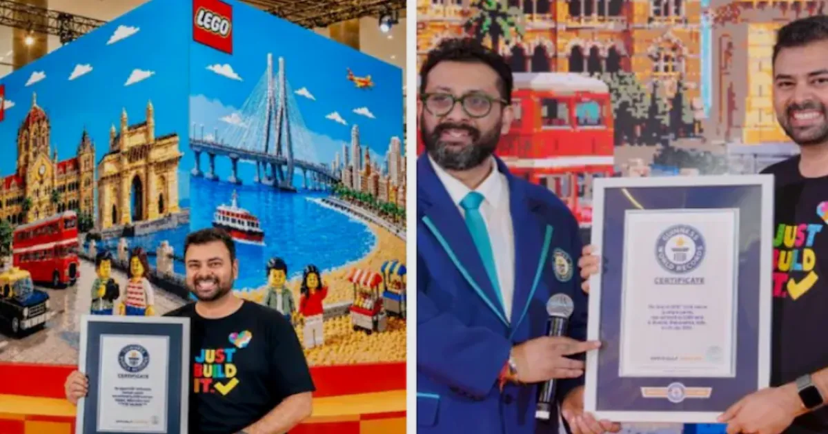 Mumbai Artist Sets Guinness Record For Largest LEGO Mosaic With 7.38 Lakh Bricks