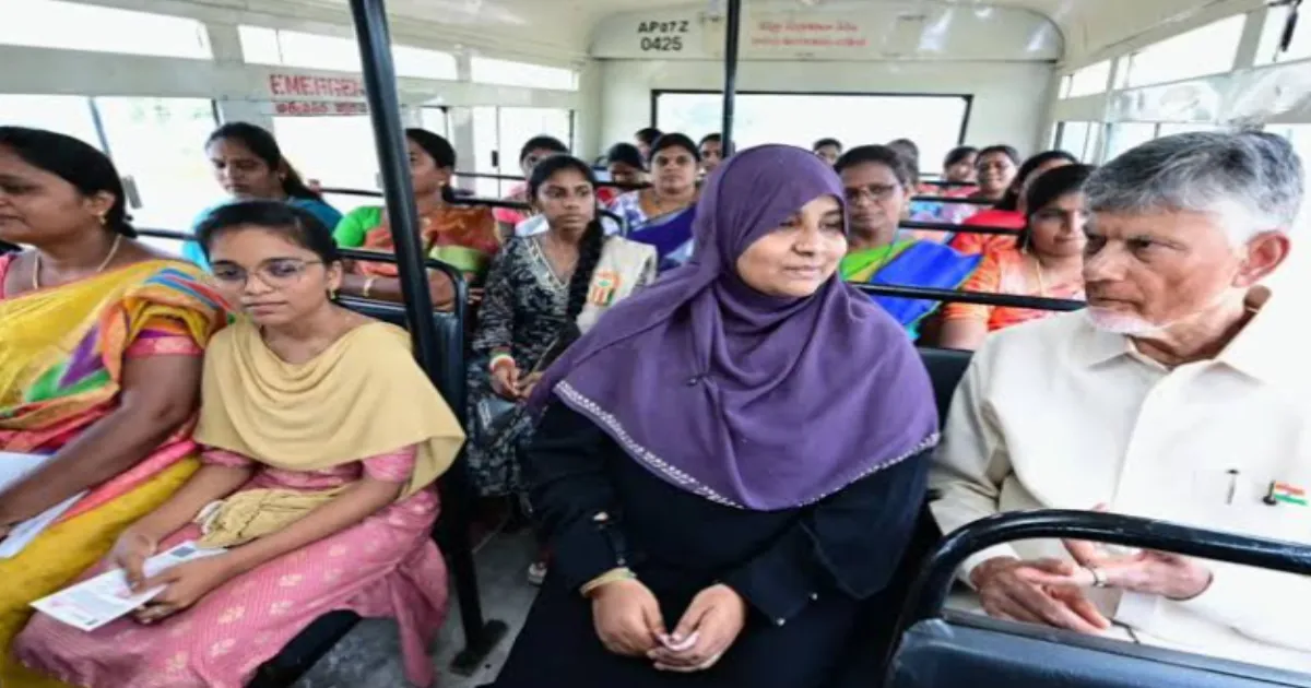Andhra CM Naidu Marks One Year of Free Bus Scheme For Women