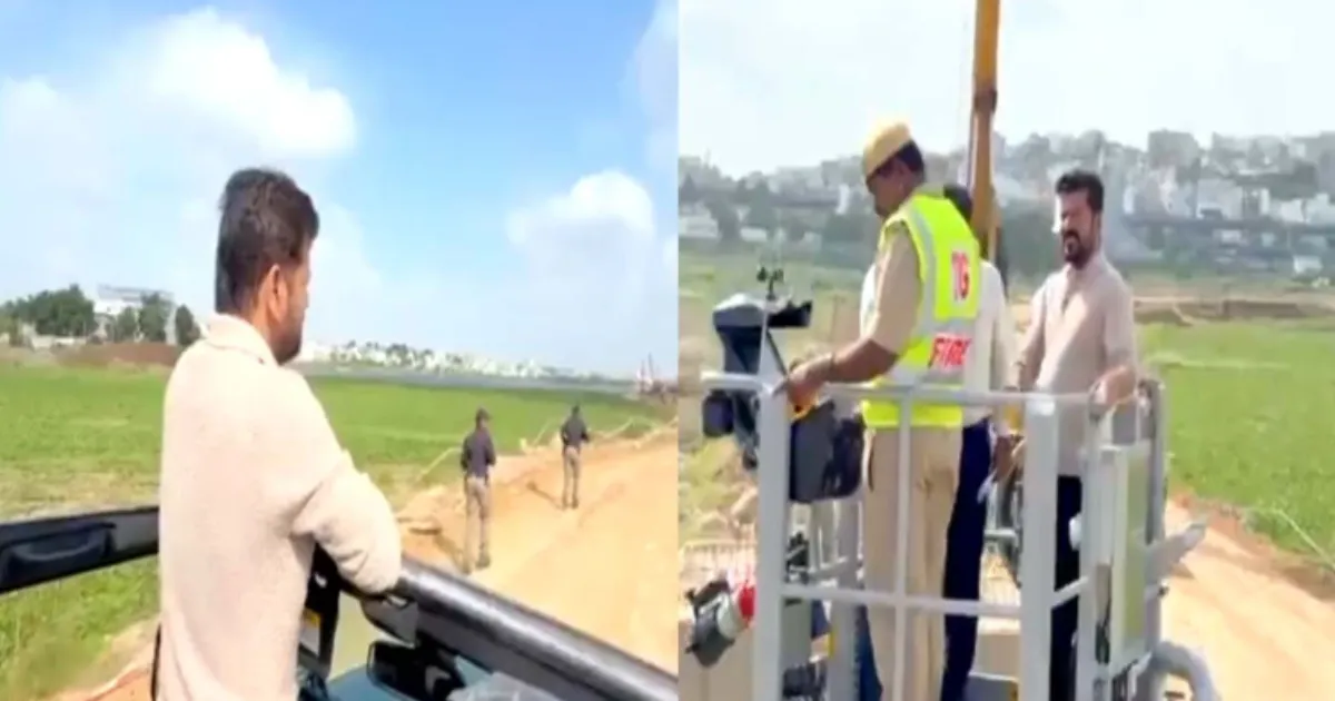 Telangana CM Revanth Reddy Inspects Ongoing Works at Mir Alam Tank