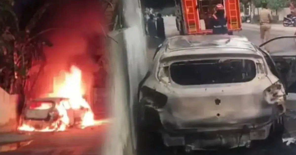 One Killed as Moving Car Catches Fire at Venganoor in Thiruvananthapuram