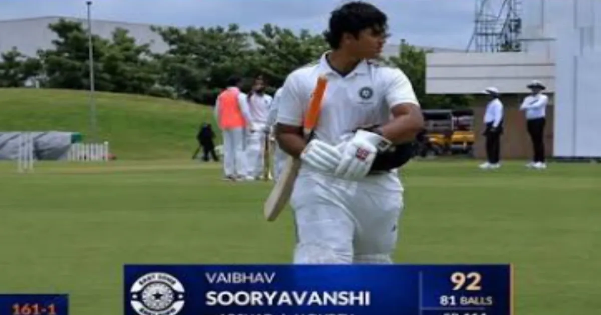 Vaibhav Sooryavanshi Falls For 92, Misses Century in Duleep Trophy Record Knock