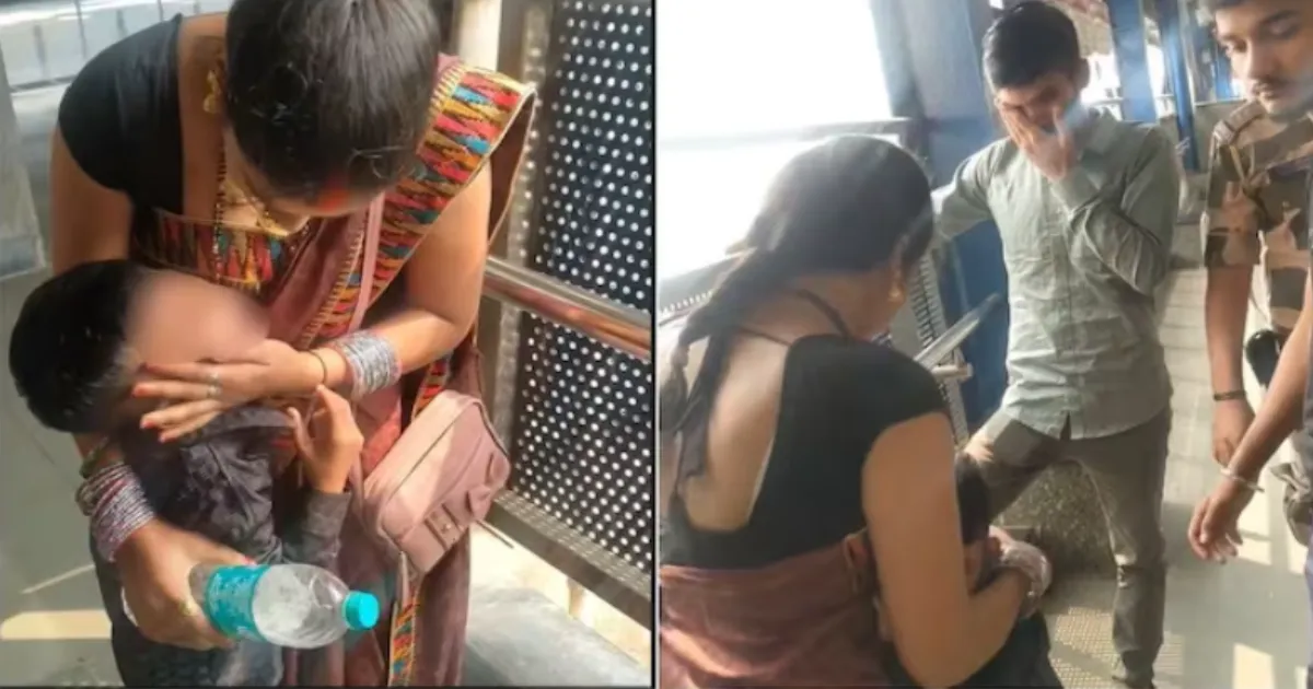 CISF Jawan Reunites Child With Parents at Delhi Metro Station