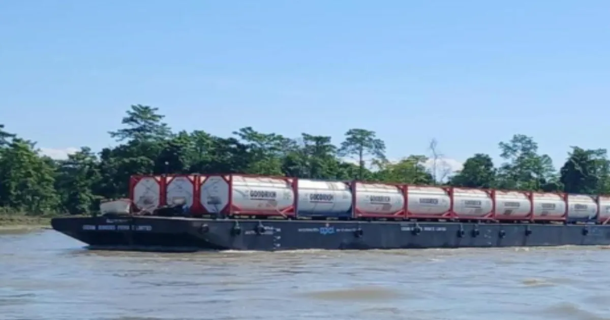 First Cargo Vessel From Assam Flagged Off to Bangladesh