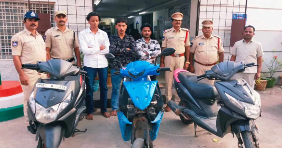 Hyderabad Police Arrest Three Men For Dangerous Scooter Stunts on Public Roads