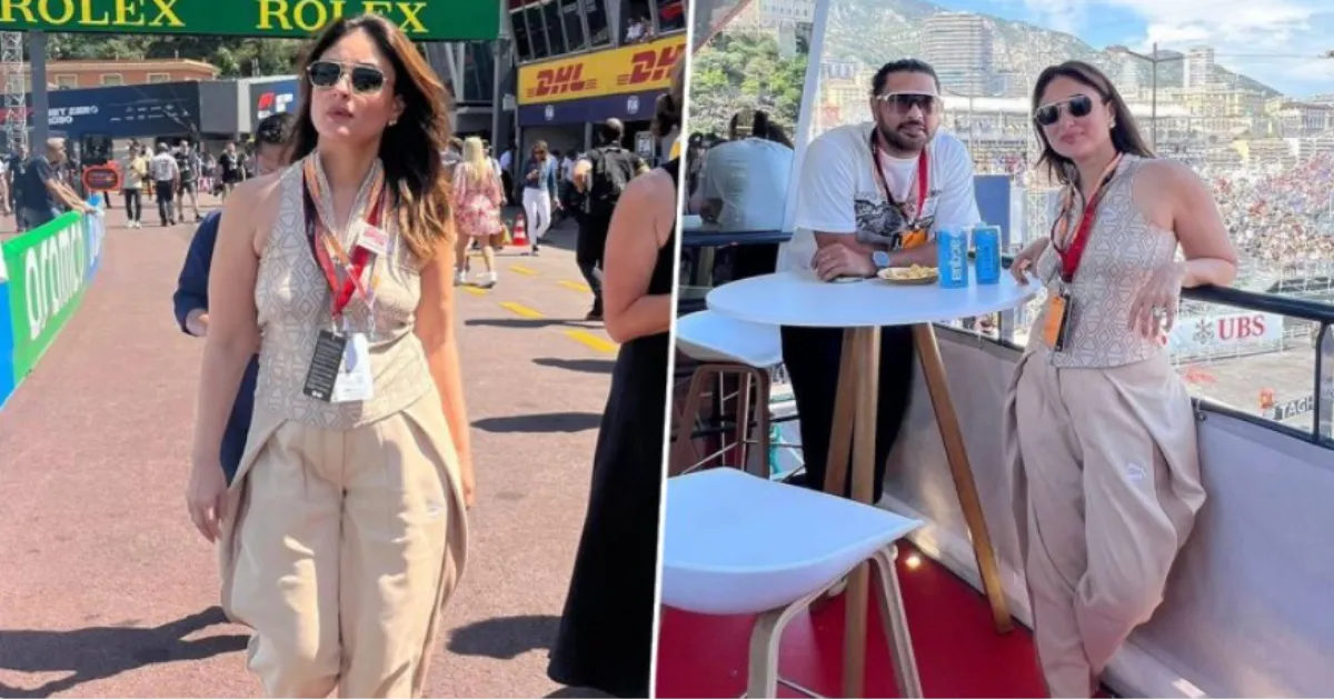 Kareena Kapoor Pairs Hermes Kelly 25 With Android Charm at Singapore F1 Grand Prix